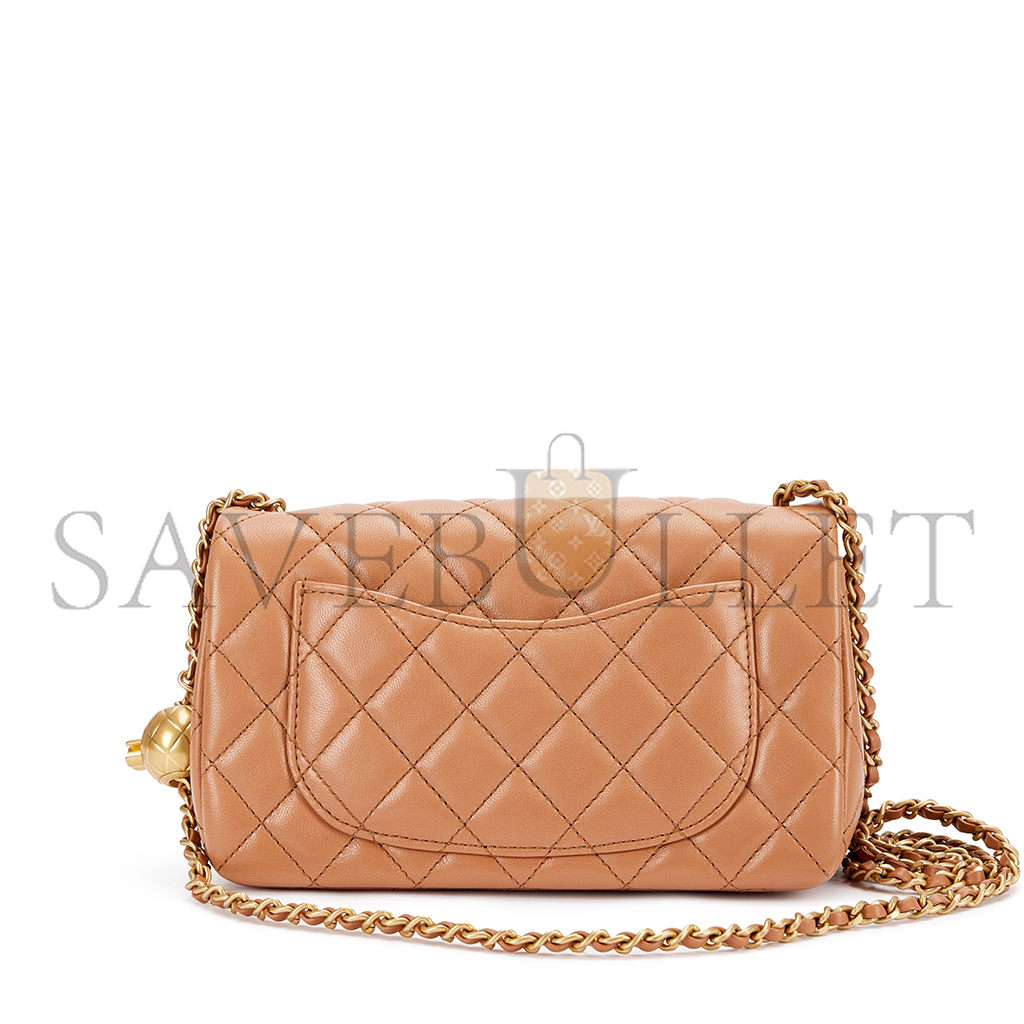 Ch*el master golden ball chain flap bag large mini (20*13*7cm)